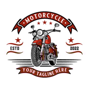 Motorcycle vintage logo. perfect for workshops or Motorcycle Club vector
