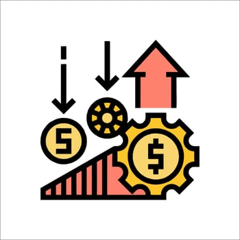 Money and money flow icon illustration vector