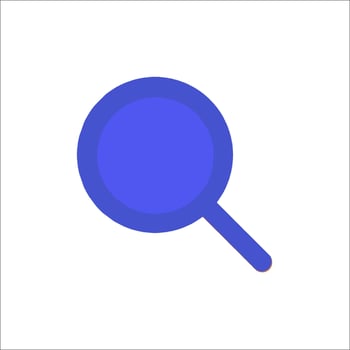 A magnifying glass icon on a white background vector