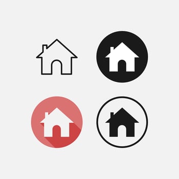 House Home contact business icon vector