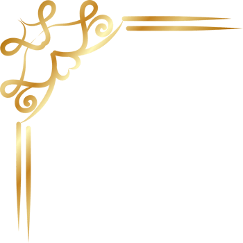 Elegant Gold Flourish Decorative Corner Design png