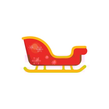 christmas sledge icon vector