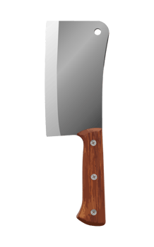 Meat Clever Kitchen Knife Realistic illustration png