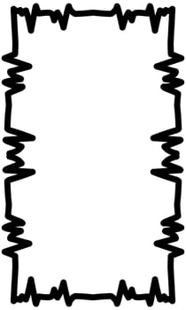 Simple line border frame vector
