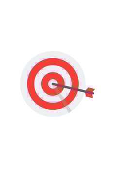 icon target arrow. target goal symbol vector