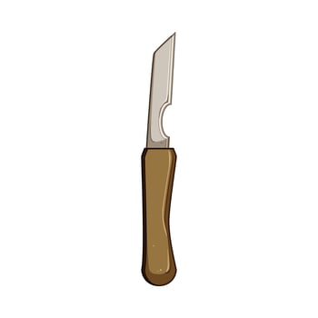 skill chisel carving cartoon illustration vector
