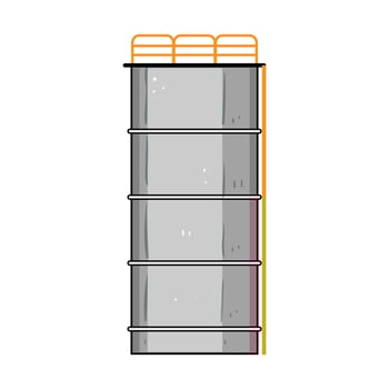 facility oil tank storage cartoon illustration vector