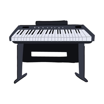 recital piano cartoon illustration vector