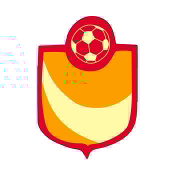 team soccer emblem cartoon illustration vector