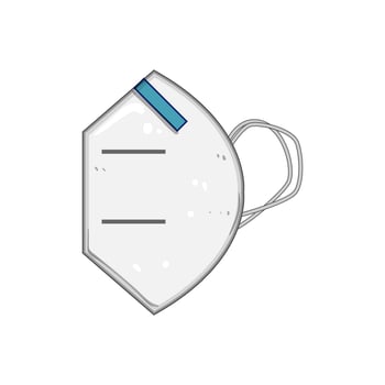 reusable surgical mask cartoon illustration vector