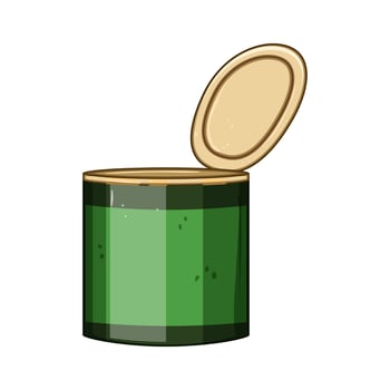 steel tin can cartoon illustration vector