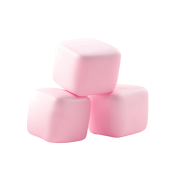 Marshmallows 3D icon cartoon smooth soft light isolate on transparent background png