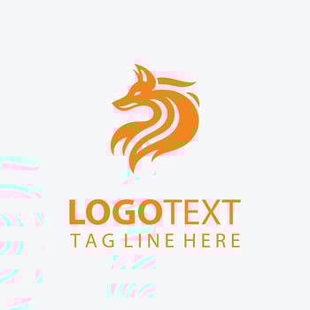 Elegant Fox and Leaf Logo A Symbol of Nature and Wildlife vector