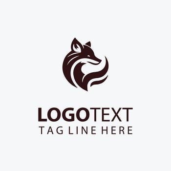 Fox Logo Modern and Minimalist Design vector