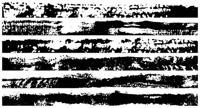 Set of grunge brush strokes. Paint edges, ink borders. Black paintbrush, Hand drawn edges pattern background vector