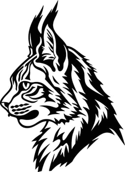 Lynx head silhouette vector
