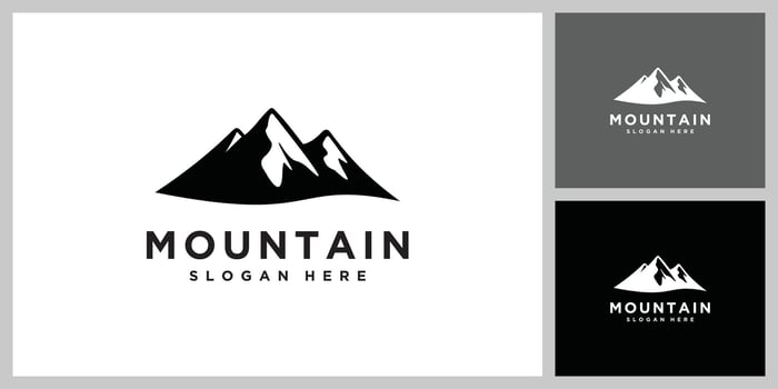 mountain logo design template vector