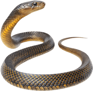 Inland Taipan Snake Clipart for Digital Graphic Projects. . png