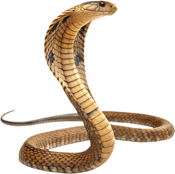 High-Detail King Cobra Snake Clipart for Designers. . png
