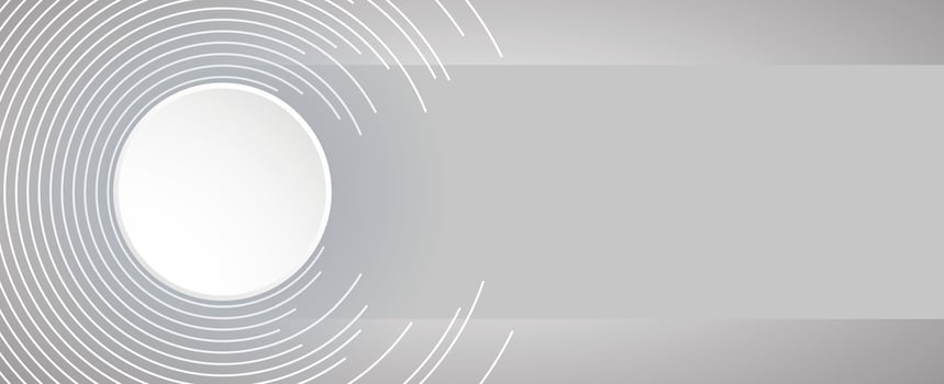 A white circle with a hole in it on a gray background vector