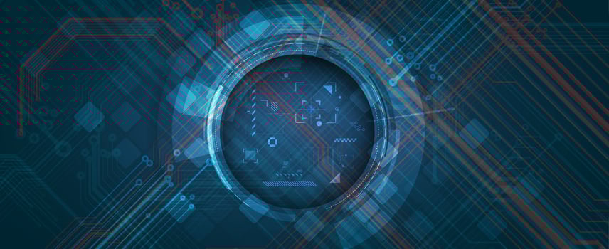 A futuristic background with a circular object vector