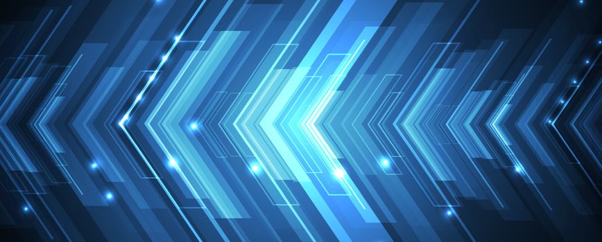 Abstract blue background with glowing lines vector
