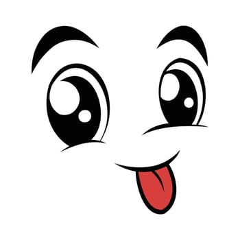 Expressive Cartoon Faces Clipart - Isolated Emoji Style vector