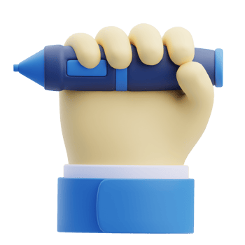 3D Hold Pen Icon Illustration Render png
