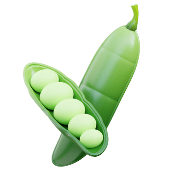 3D Pea Icon Illustration Render png