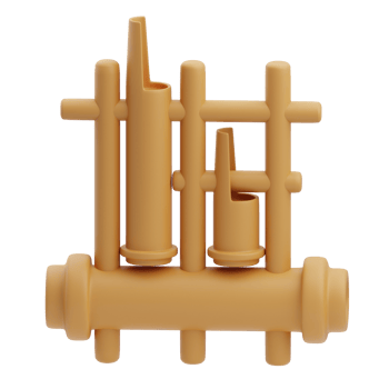 3D Angklung Icon Illustration Render png