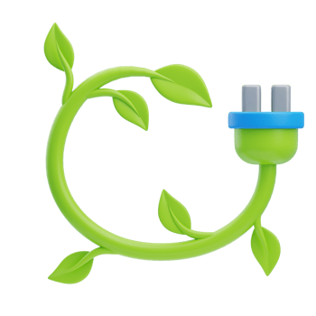 3D Save Energy Icon Illustration Render png