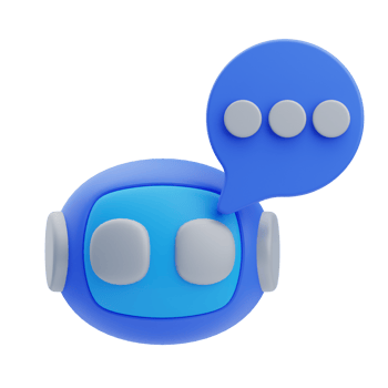 3D Chat Bot Icon Illustration Render png
