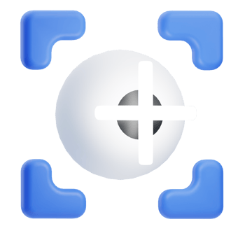 3D Eye Tracking Icon Illustration Render png