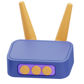 3D Wifi Router Icon Illustration Render png