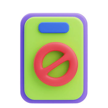 3D No Phone Icon Illustration Render png