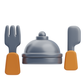 3D Cutlery Icon Illustration Render png