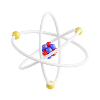3D Atom Icon Illustration Render png