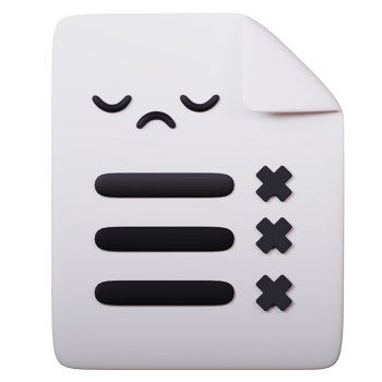 3D Bad Grade Icon Illustration Render png