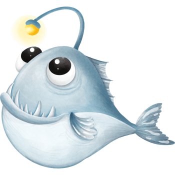 big eyed angler fish png