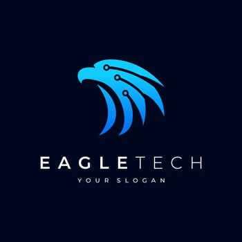 Eagle Tech Logo Design, Emblem, Creative Symbol, Eagle Icon vector