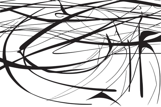 Simple Raw Black Line Texture Over White Adding an Edgy Organic Effect to Monochrome Design vector
