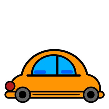 Illustration of a yellow car png