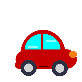 Illustration of a red car png