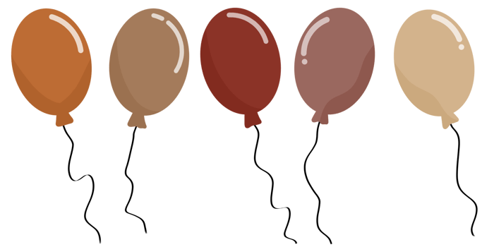 Collection of pastel color balloons png