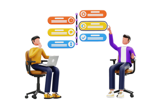 office worker is studying infographic data 3d illustration. infographics designed to explain or present your information png