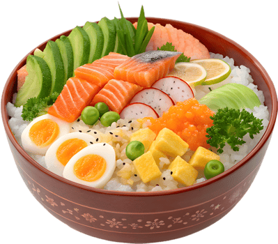 Delicious Sushi Clipart Featuring Vibrant Ingredients and Colors. . png