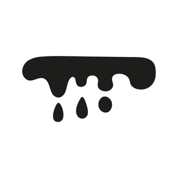 Dripping liquid silhouette graphic vector