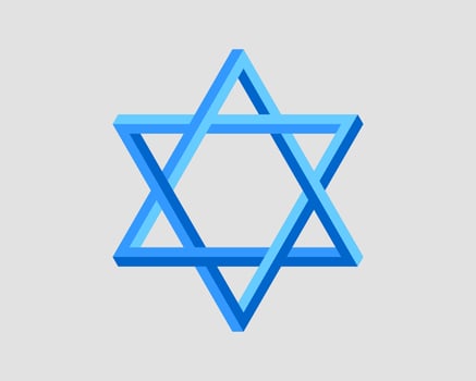 Jewish Star of David icon. six pointed stars symbol. vector