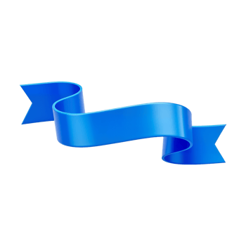 Blue ribbon glossy for text and title png