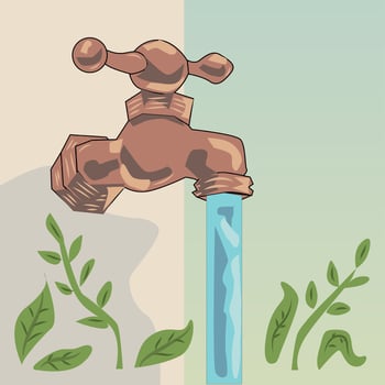 Water Faucet Illustration vector